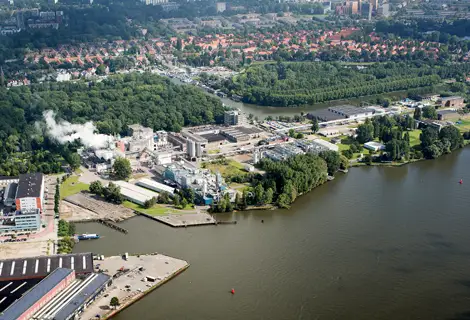 Aerial of Amsterdam plant